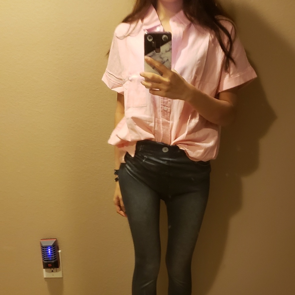 Brand new pink shirts buttons with tag